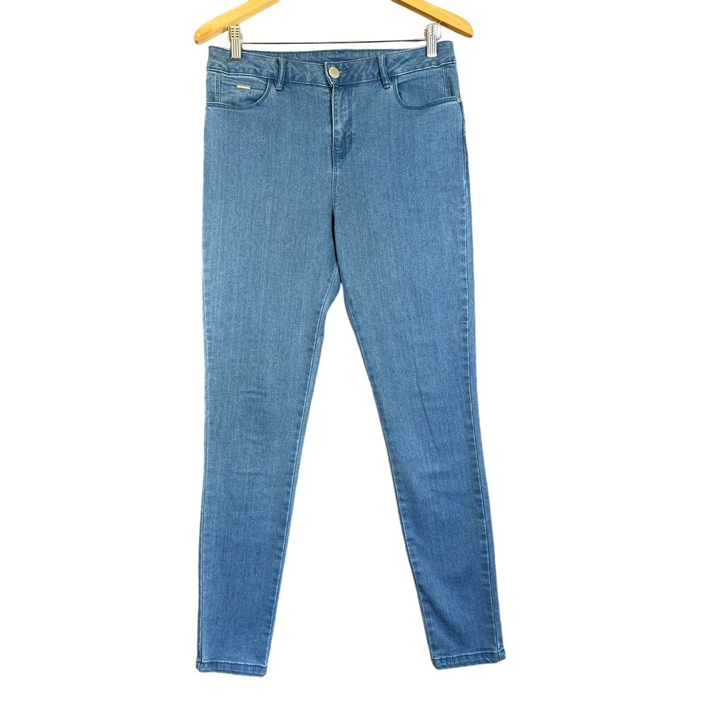 Anko Jeans Womens 30x28 Blue Super Stretch Denim Skinny High Rise Light Wash